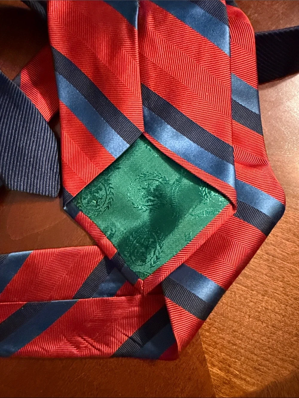 Tommy Hilfiger Red, Blue and Black Diagonal Stripe Tie
